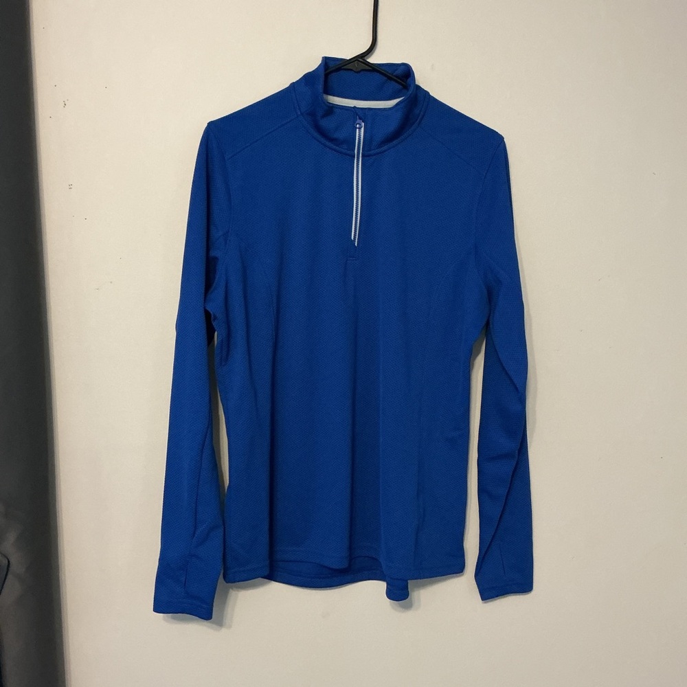 Blue Quarter-Zip Pullover